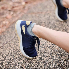 Women's Ballistic Trainers - Navy + White + Gold